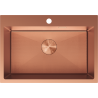 Mexen Solix lavello in acciaio inossidabile a vasca singola 650 x 450 mm, rame HC - 6403651000-65HC