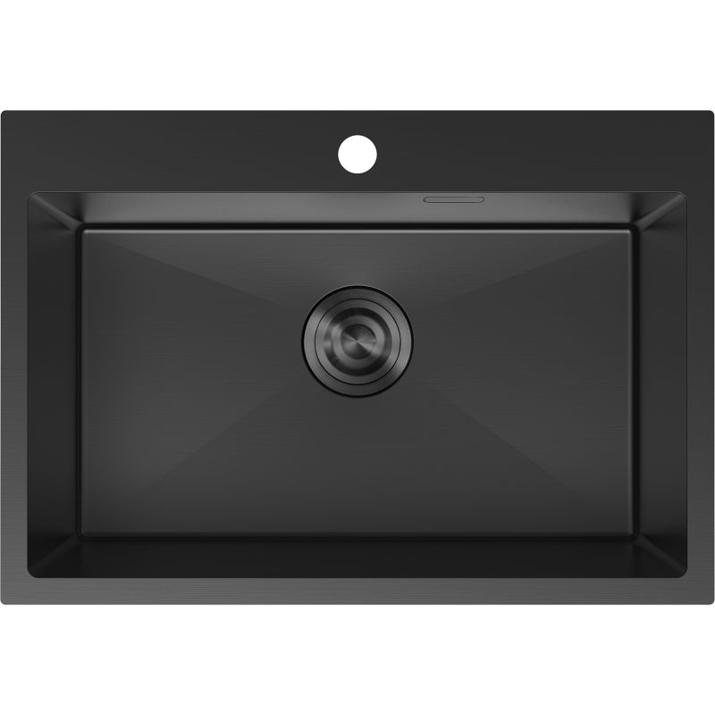 Mexen Solix lavello in acciaio inox con 1 vasca 650 x 450 mm, nero - 6403651000-70