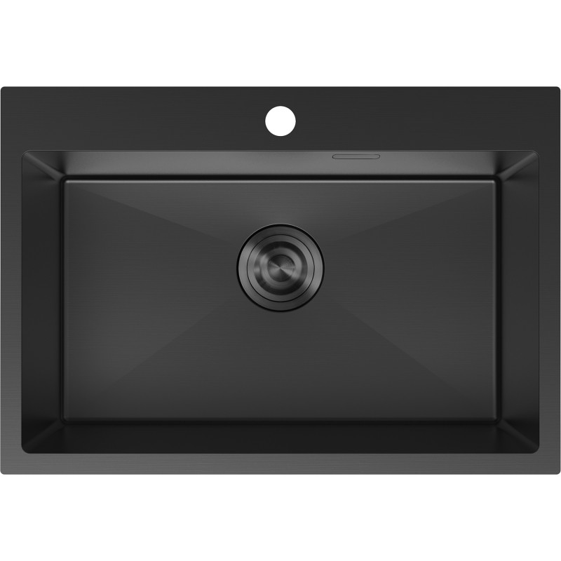 Mexen Solix terasest köögivalamu, 1-kambriline, 650 x 450 mm, must - 6403651000-70