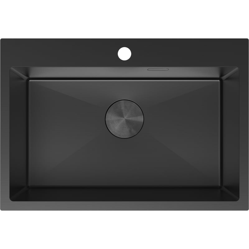 Mexen Solix čelični sudoper s 1 komorom 650 x 450 mm, crni - 6403651000-70