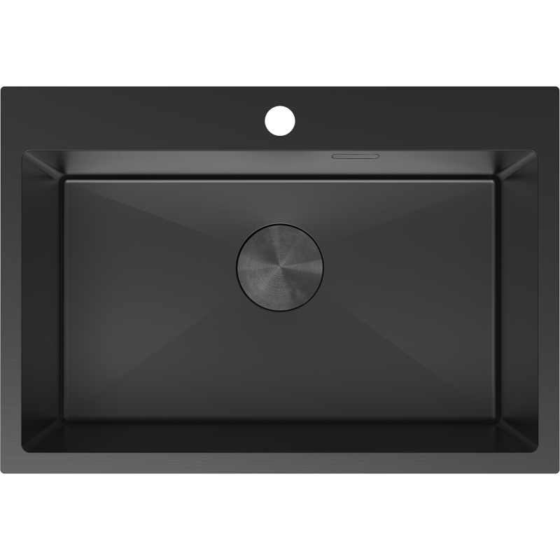 Mexen Solix évier en acier inoxydable 1 bac 650 x 450 mm, noir - 6403651000-70