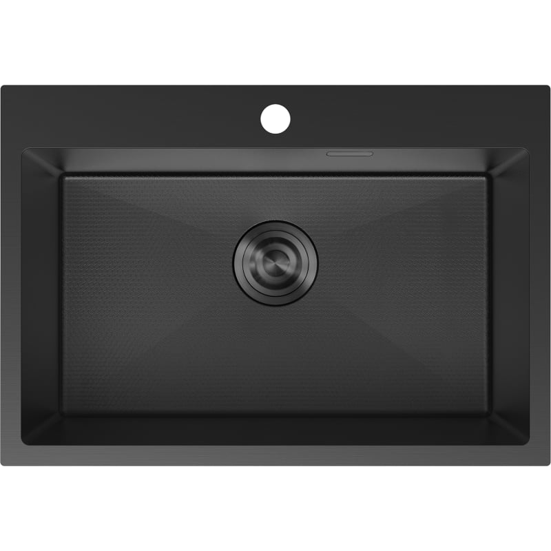 Mexen Solix steel sink 1-bowl 650 x 450 mm, black HC - 6403651000-70HC