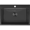 Mexen Solix Edelstahlspüle 1-becken 650 x 450 mm, schwarz HC - 6403651000-70HC