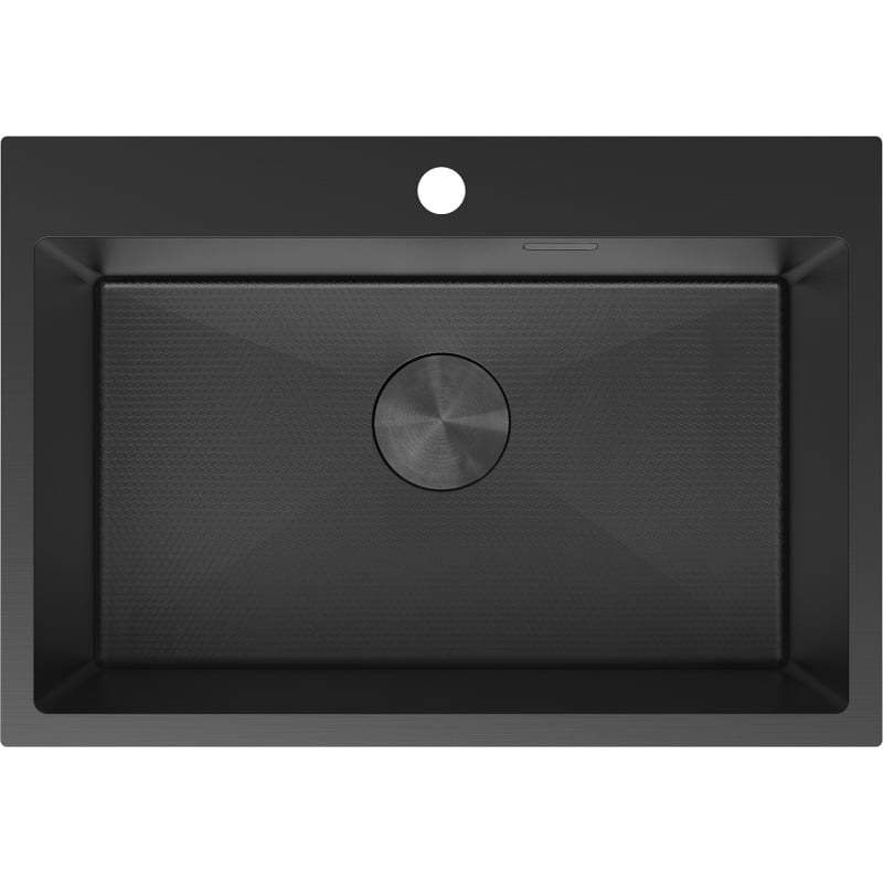 Mexen Solix steel sink 1-bowl 650 x 450 mm, black HC - 6403651000-70HC