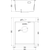 Mexen Solix roostevabast terasest 1-kausiline kraanikauss 400 x 500 mm, inox - 6406401000-01