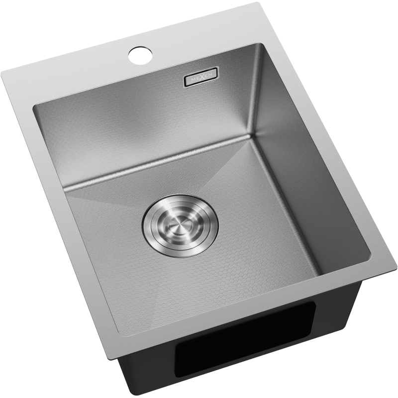 Mexen Solix 1-Bowl Stainless Steel Sink 400 x 500 mm, Inox HC - 6406401000-01HC