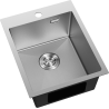 Mexen Solix Einbauspüle aus Edelstahl 1-Beck 400 x 500 mm, Inox HC - 6406401000-01HC