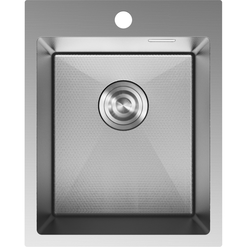 Mexen Solix 1-Bowl Stainless Steel Sink 400 x 500 mm, Inox HC - 6406401000-01HC