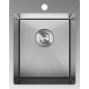 Mexen Solix Einbauspüle aus Edelstahl 1-Beck 400 x 500 mm, Inox HC - 6406401000-01HC