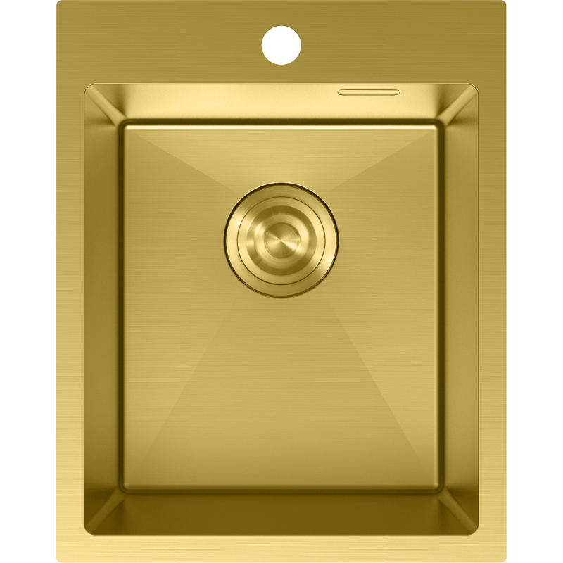 Mexen Solix teräksinen 1-allas keittiöallas 400 x 500 mm, kultainen - 6406401000-55