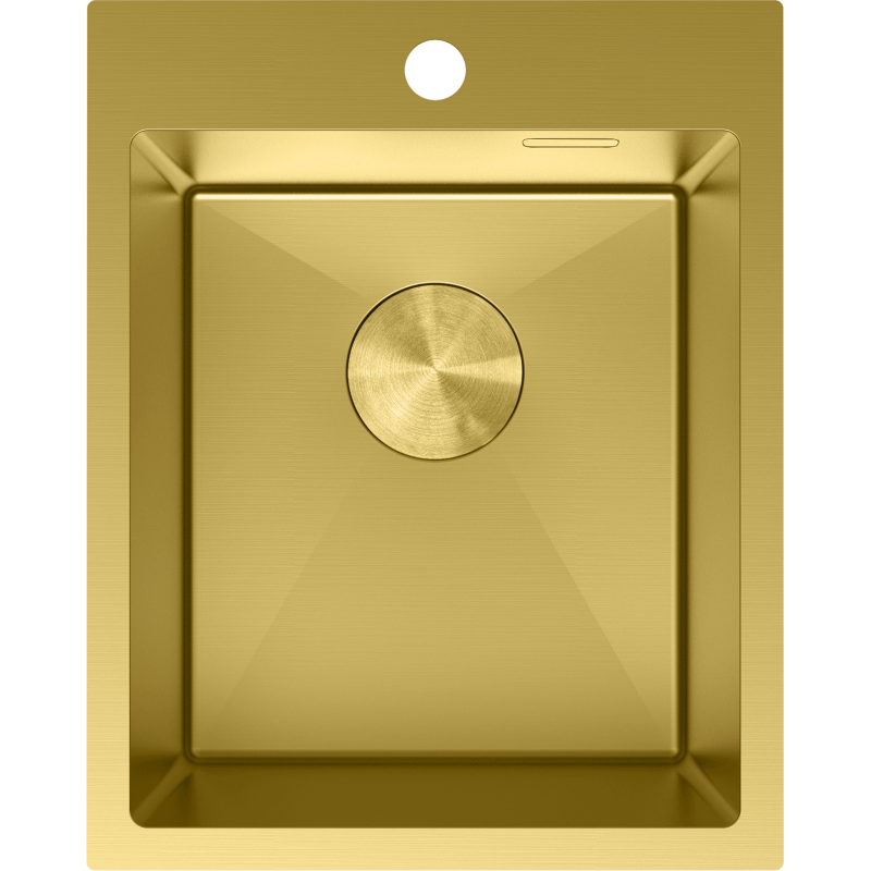 Mexen Solix enkel diskbänk i rostfritt stål 400 x 500 mm, guld - 6406401000-55