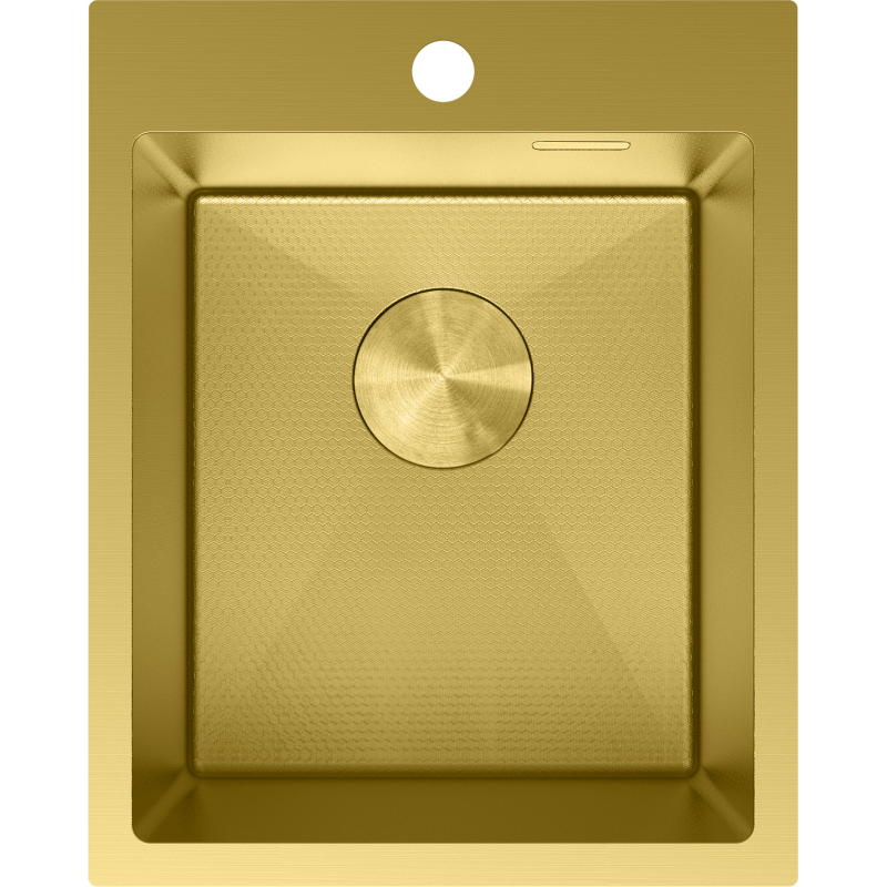 Mexen Solix lavabo in acciaio inox a 1 vasca 400 x 500 mm, oro HC - 6406401000-55HC