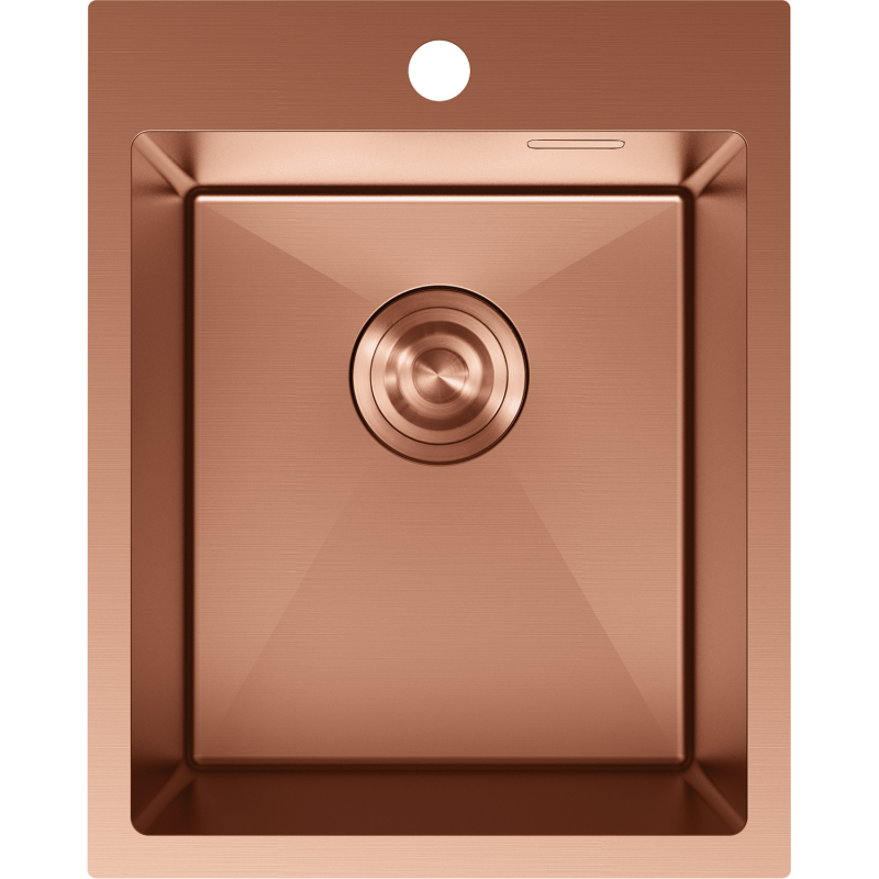 Mexen Solix fregadero de acero inoxidable de 1 cubeta 400 x 500 mm, cobre - 6406401000-65