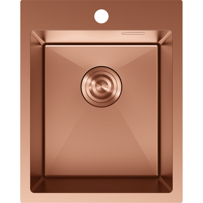 Mexen Solix lavatório de aço inoxidável 1-cubas 400 x 500 mm, cobre - 6406401000-65