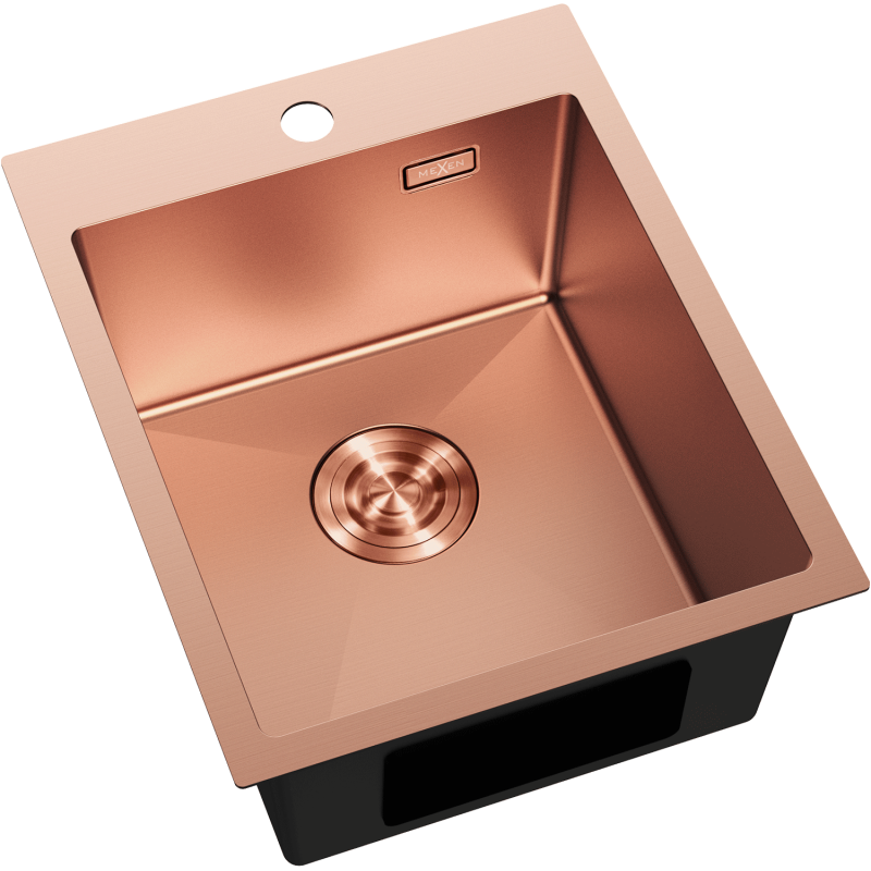 Mexen Solix fregadero de acero inoxidable de 1 cubeta 400 x 500 mm, cobre - 6406401000-65