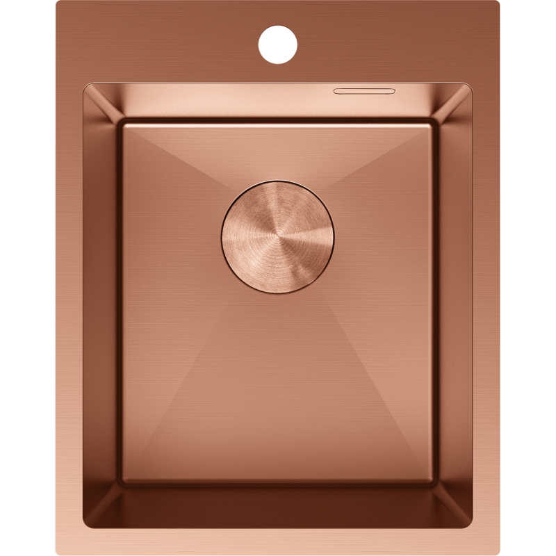 Mexen Solix lavatório de aço inoxidável 1-cubas 400 x 500 mm, cobre - 6406401000-65