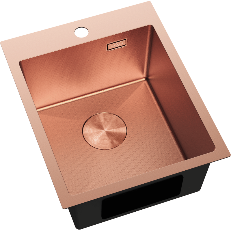 Mexen Solix fregadero de acero inoxidable de 1 cubeta 400 x 500 mm, cobre HC - 6406401000-65HC