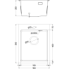 Mexen Solix terasest köögivalamu, 1-kambriline, 400 x 500 mm, must - 6406401000-70