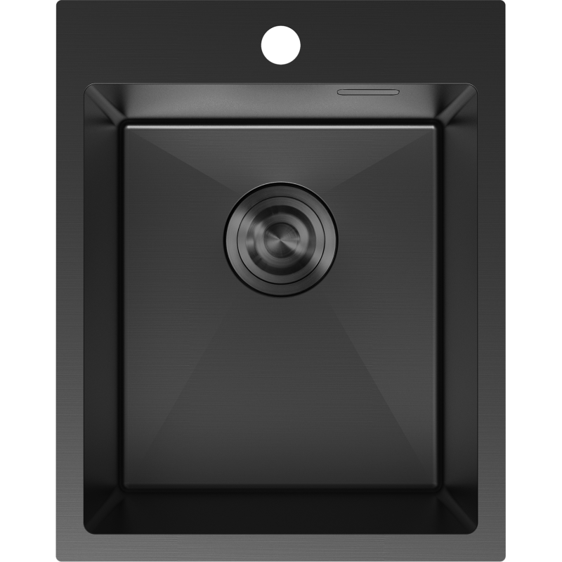 Mexen Solix fregadero de acero inoxidable de 1 compartimento 400 x 500 mm, negro - 6406401000-70