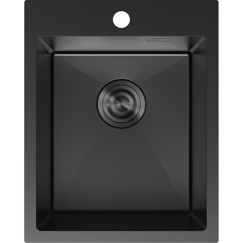 Mexen Solix stainless steel sink 1-bowl 400 x 500 mm, black - 6406401000-70