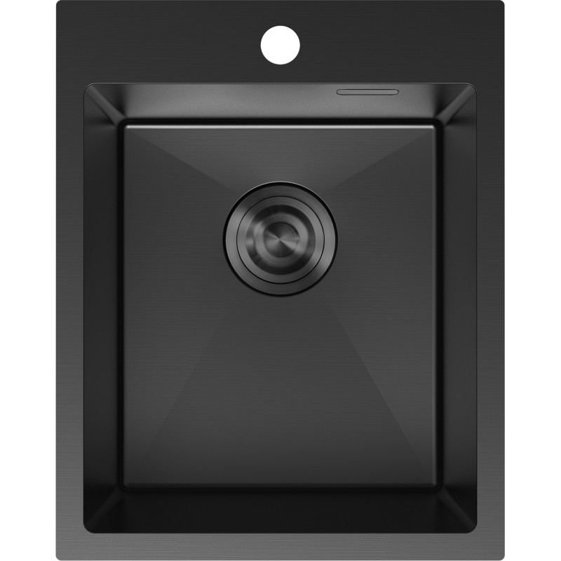 Mexen Solix terasest köögivalamu, 1-kambriline, 400 x 500 mm, must - 6406401000-70
