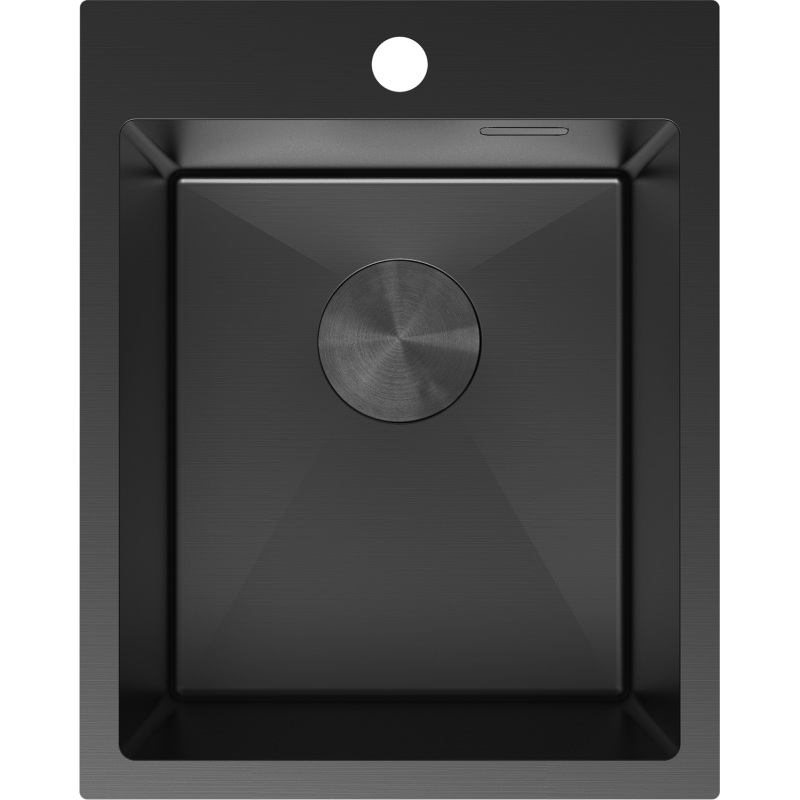 Mexen Solix stainless steel sink 1-bowl 400 x 500 mm, black - 6406401000-70