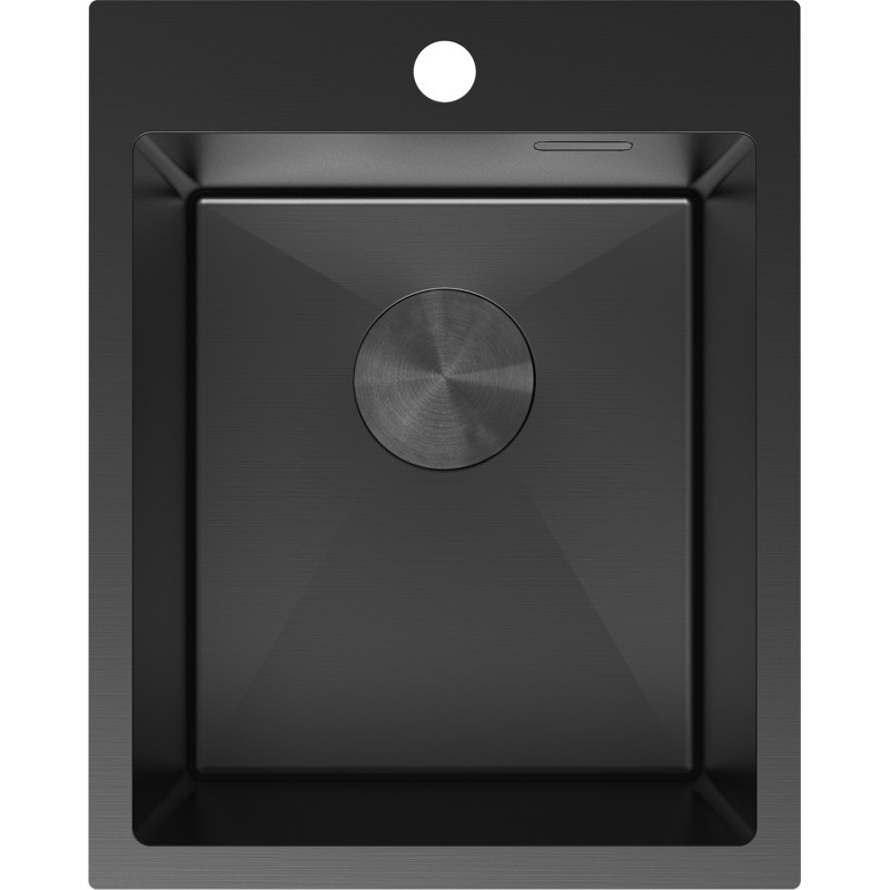 Mexen Solix terasest köögivalamu, 1-kambriline, 400 x 500 mm, must - 6406401000-70