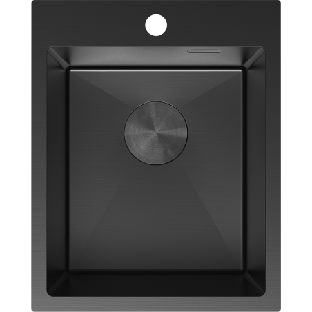 Mexen Solix stainless steel sink 1-bowl 400 x 500 mm, black - 6406401000-70