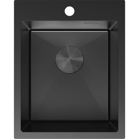 Mexen Solix Stotem Spullsteen mat 1-Kummer 400 x 500 mm, schwaarz - 6406401000-70