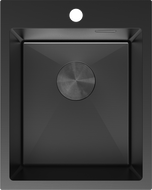 Mexen Solix fregadero de acero inoxidable de 1 compartimento 400 x 500 mm, negro - 6406401000-70