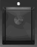 Mexen Solix stalen spoelbak 1-komorige 400 x 500 mm, zwart - 6406401000-70