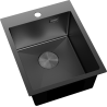 Mexen Solix évier en acier inoxydable 1 bac 400 x 500 mm, noir - 6406401000-70
