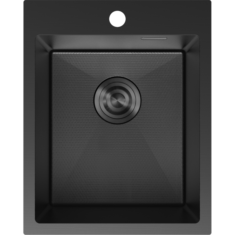 Mexen Solix lavello in acciaio 1-vasca 400 x 500 mm, nero HC - 6406401000-70HC