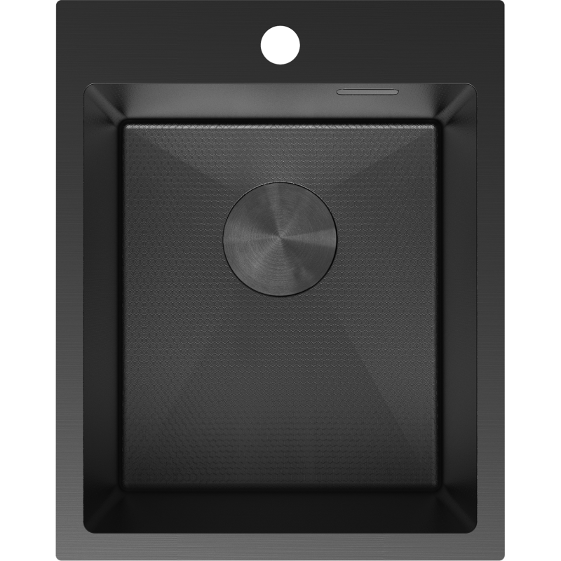 Mexen Solix évier en acier inoxydable 1 bac 400 x 500 mm, noir HC - 6406401000-70HC