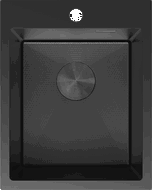 Mexen Solix roestvrijstalen spoelbak 1-kamer 400 x 500 mm, zwart HC - 6406401000-70HC