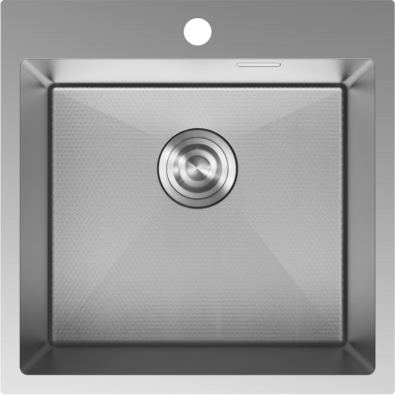 Mexen Solix évier en acier inoxydable 1 bac 500 x 500 mm, inox HC - 6407501000-01HC