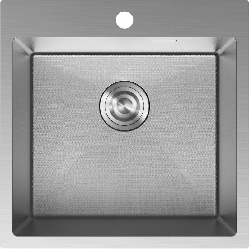 Mexen Solix terasest köögivalamu 1-kambriline 500 x 500 mm, inox HC - 6407501000-01HC