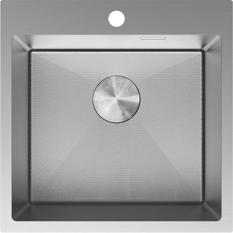 Mexen Solix lava-louça de aço inoxidável 1-cuba 500 x 500 mm, inox HC - 6407501000-01HC