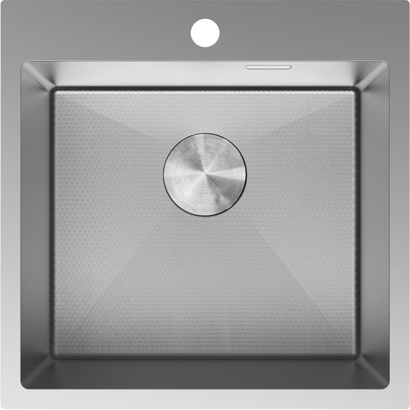 Mexen Solix roestvrijstalen gootsteen met 1 bak 500 x 500 mm, inox HC - 6407501000-01HC