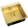 Mexen Solix stainless steel sink 1-bowl 500 x 500 mm, gold - 6407501000-55