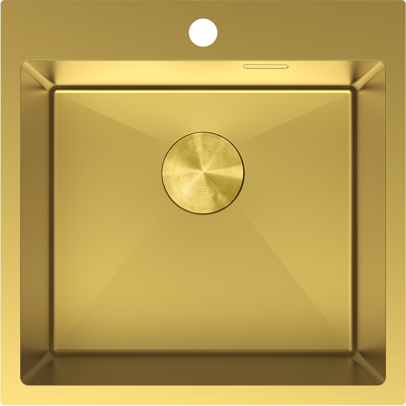 Mexen Solix teräsallas 1-lokeroinen 500 x 500 mm, kultainen - 6407501000-55