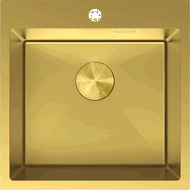 Mexen Solix roestvrijstalen gootsteen 1-compartement 500 x 500 mm, goud - 6407501000-55