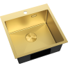 Mexen Solix stainless steel sink 1-bowl 500 x 500 mm, gold - 6407501000-55