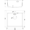 Mexen Solix zlewozmywak stalowy 1-komorowy 500 x 500 mm, złoty HC - 6407501000-55HC
