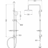 Mexen T67 colonne de douche, noire - 798676793-70