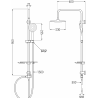 Mexen T67 crna tuš kolona - 798676793-70