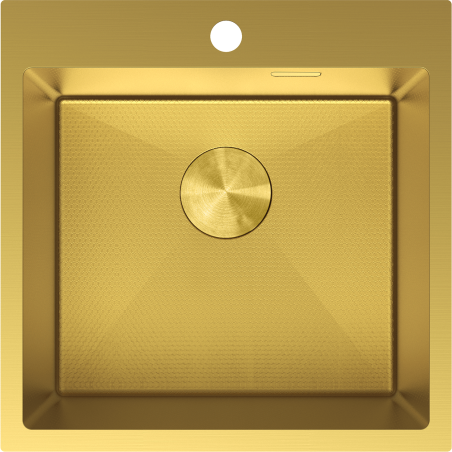 Mexen Solix 1-bowl stainless steel sink 500 x 500 mm, gold HC - 6407501000-55HC