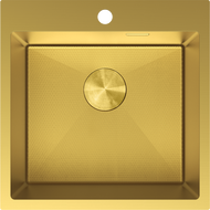 Mexen Solix tērauda izlietne ar vienu nodalījumu 500 x 500 mm, zelta krāsā - 6407501000-55HC