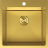 Mexen Solix fregadero de acero inoxidable de 1 cubeta 500 x 500 mm, dorado HC - 6407501000-55HC