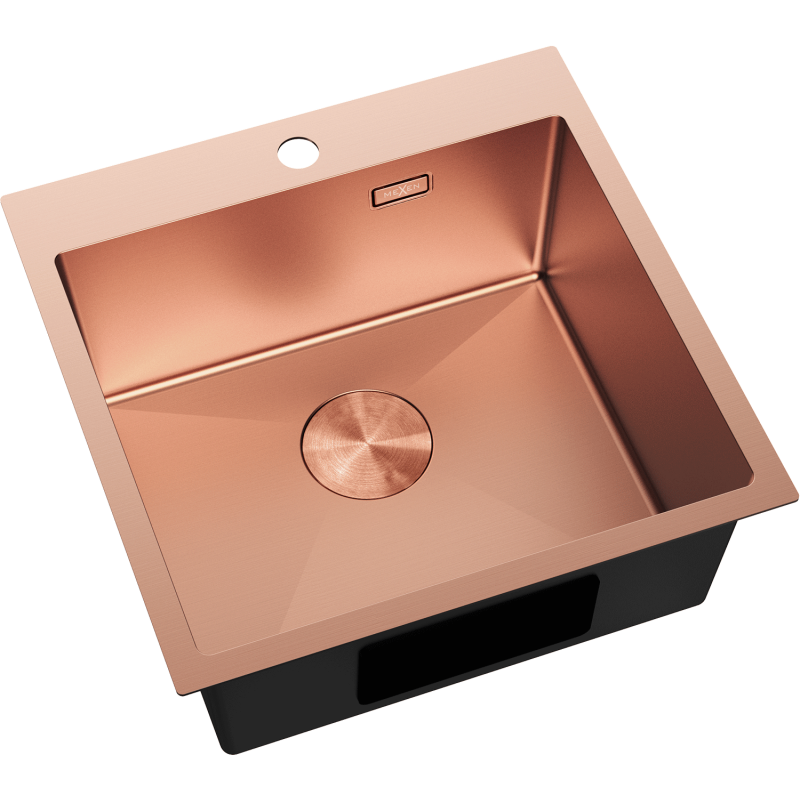 Mexen Solix teräsallas, 1-allas, 500 x 500 mm, kupari - 6407501000-65